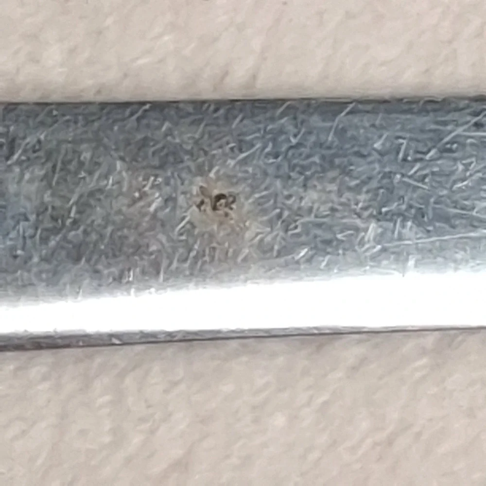 Vintage Sheffield Stainless Butter Knives Butterscotch Yellow Set of Five (2)